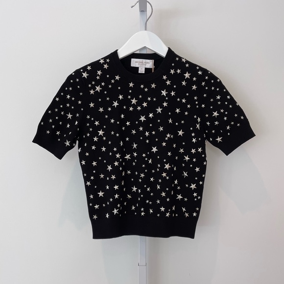 MICHAEL KORS COLLECTION STAR KNIT TOP SIZE SMALL NWTS! - Picture 4 of 13